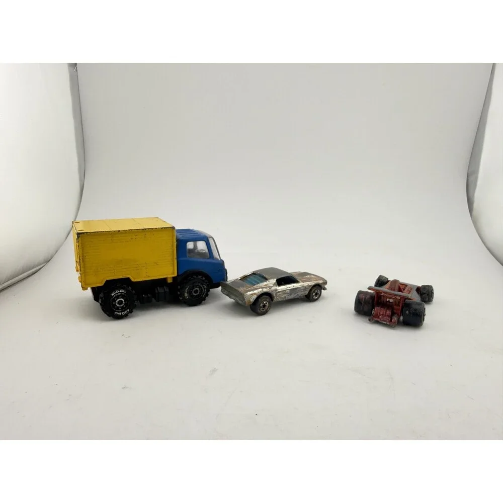 Vintage Diecast Lot Tonka Box Truck Hot Wheels 1974 Mustang Matchbox
